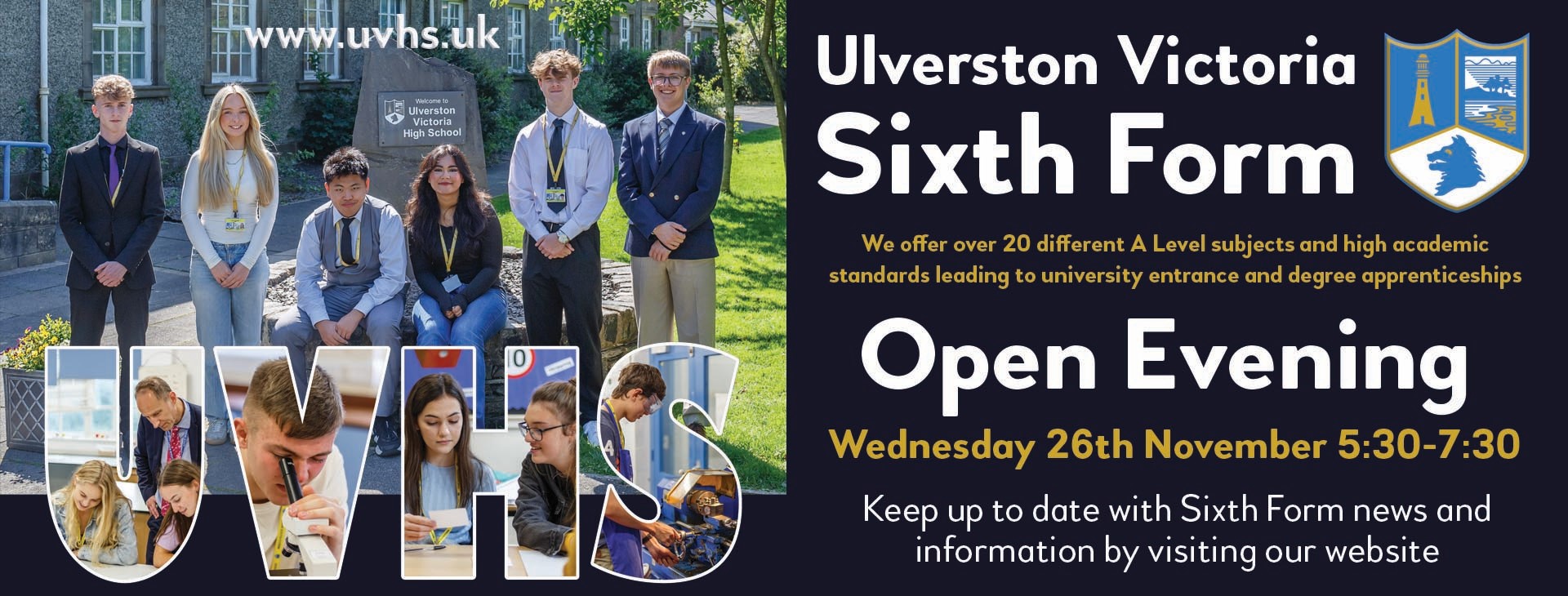 Banner advertising date and time