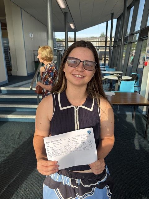 Student with exam results